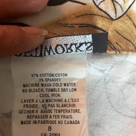 VINTAGE🧚‍♀️CREAM/TAN floral print cotton blend women’s jacket size 8 - Picture 9 of 10